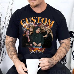 Aangepast Uw Eigen Bootleg Foto Bootleg Vriendin T-shirt