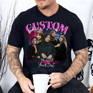 Aangepast Uw Eigen Bootleg Foto Bootleg Vriendin T-shirt
