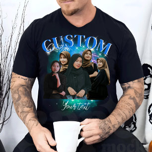 Aangepast Uw Eigen Bootleg Foto Bootleg Vriendin T-shirt