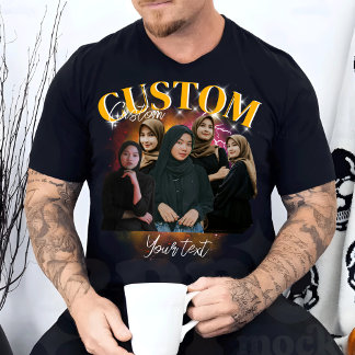 Aangepast Uw Eigen Bootleg Foto Bootleg Vriendin T-shirt