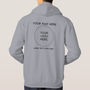 Aangepast Uw Eigen Logo Tekst Mannen Dubbelzijdig Hoodie
