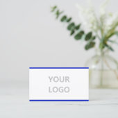 Aangepast uw eigen ontwerp blauw Visitekaartje (Staand voorkant)