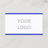 Aangepast uw eigen ontwerp blauw Visitekaartje (Voorkant)