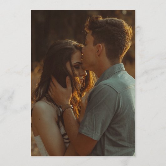 Aangepast uw eigen stijlvolle moderne minimale bru advieskaart (Achterkant)