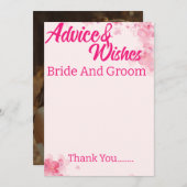 Aangepast uw eigen stijlvolle moderne minimale bru advieskaart (Voorkant / Achterkant)