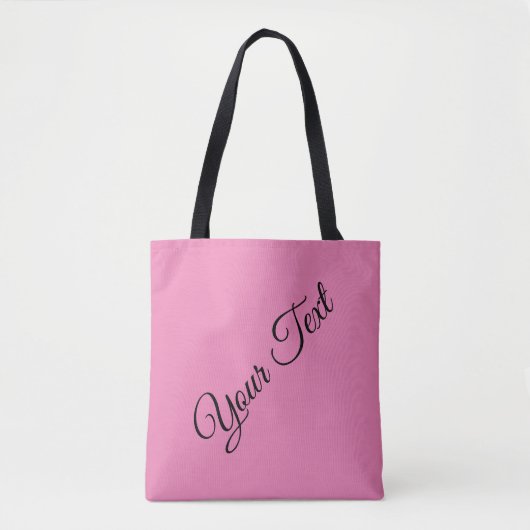 Aangepast uw eigen woorden Elegant Script Roze Can Tote Bag (Voorkant)