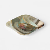 Aangepast [Uw Evenement] Frans Teacup Papier Bord (Gebogen)