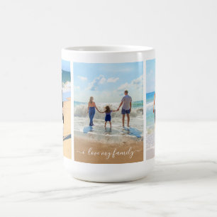 Aangepast uw familie fotocollage koffie Mok