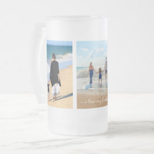 Aangepast Uw Familie Fotocollage Tekst Gepersonali Matglas Bierpul