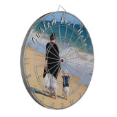 Aangepast uw favoriete foto Dart Board met tekst Dartbord (Voorkant Links)