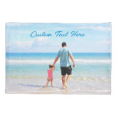 Aangepast uw favoriete foto kussen Hoesje met teks Kussensloop (Achterkant)