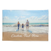 Aangepast uw favoriete foto kussen Hoesje met teks Kussensloop (Achterkant)