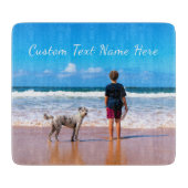 Aangepast uw favoriete foto snijplank met tekst (Voorkant)