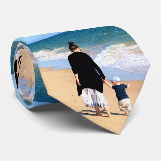 Aangepast Uw favoriete foto Stropdas gepersonalise (Opgerold)