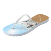 Aangepast uw favoriete foto Teenslippers met tekst (Schuin)