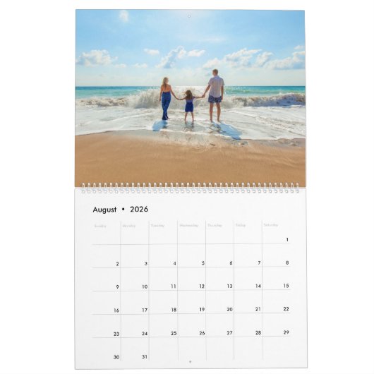 Aangepast uw favoriete fotokalender cadeau met tek kalender (Aug 2026)