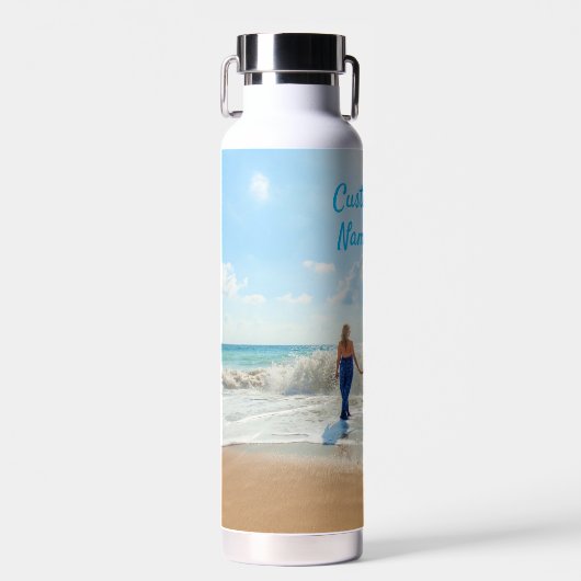 Aangepast uw Fles van het Fotowater met Tekstnaam (Voorkant)