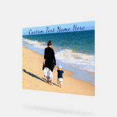 Aangepast uw foto Acryl bord met tekstnaam (Hoek)