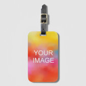 Aangepast uw foto Afbeelding of Logo naam tekst Sj Bagagelabel (Voorkant (verticaal))