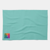 Aangepast uw foto Afbeelding of Logo Sjabloon Blau Theedoek (Horizontaal)