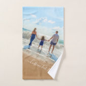 Aangepast uw foto badhanddoeken met tekstnaam bad handdoek (Handdoek)