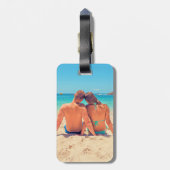 Aangepast uw foto Bagagelabel gepersonaliseerd ont (Achterkant verticaal)