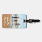 Aangepast uw foto-Bagagelabel met tekstnaam Bagagelabel (Voorkant horizontaal)