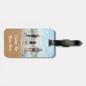 Aangepast uw foto-Bagagelabel met tekstnaam Bagagelabel (Achterkant horizontaal)