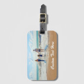 Aangepast uw foto-Bagagelabel met tekstnaam Bagagelabel (Voorkant (verticaal))