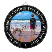 Aangepast uw foto Dart Board Gift met tekst naam Dartbord (Voorkant)