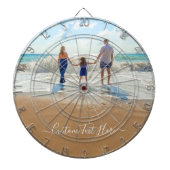 Aangepast uw foto Dart Board Gift met tekst naam Dartbord (Voorkant)