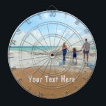 Aangepast uw foto Dart Board met tekst Dartbord<br><div class="desc">Aangepaste foto en tekst Dart Board - Unique Your Own Design - Gepersonaliseerde familie / vrienden of persoonlijke Dartboards Gift - Voeg Jouw tekst en foto toe - Formaat wijzigen en verplaatsen met aanpassingstool! Kies lettertype / grootte / kleur! Veel succes - wees gelukkig :)</div>