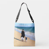 Aangepast uw foto en tekst op maat crossbody tas (Achterkant)