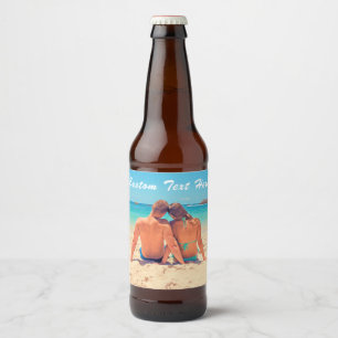Aangepast uw foto fles etiketten Voorbeeld met tek