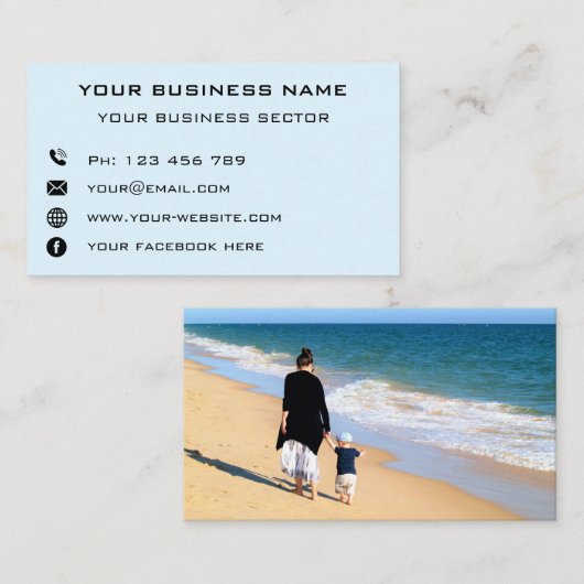 Aangepast uw foto gepersonaliseerd Visitekaartje (Voorkant / Achterkant)