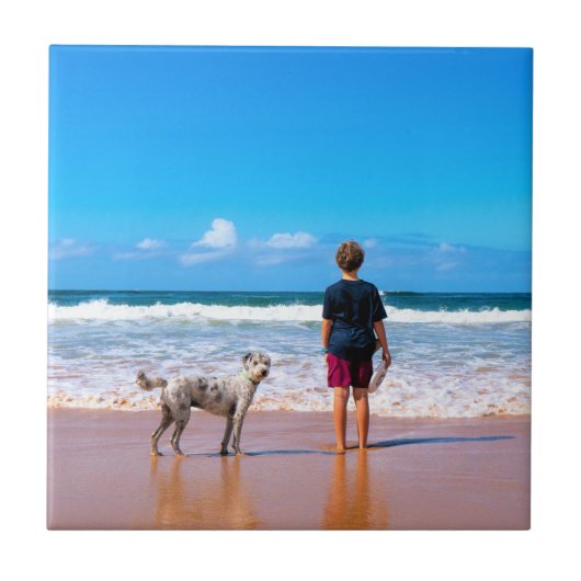 Aangepast uw foto-keramische Tegel Cadeaus op maat Tegeltje (Voorkant)