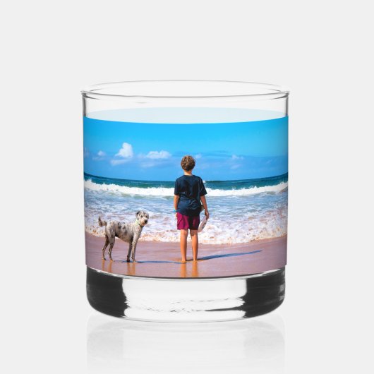 Aangepast uw foto op maat whisky glas (Voorkant)