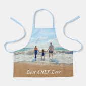 Aangepast uw foto Schort met tekst - beste chef-ko (Voorkant)