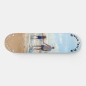 Aangepast uw foto skateboard cadeau met tekst (Horizontaal)