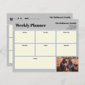 Aangepast uw foto-weekblad in grijs (Voorkant / Achterkant)