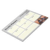 Aangepast uw foto-weekblad in grijs notitieblok (Schuin)