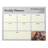 Aangepast uw foto-weekblad in grijs notitieblok (Voorkant)