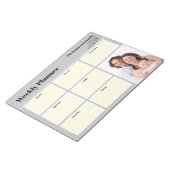 Aangepast uw foto-weekblad in grijs notitieblok (Schuin)