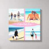 Aangepast uw Fotocollage Canvas Print met tekst (Voorkant)