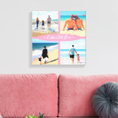 Aangepast uw Fotocollage Canvas Print met tekst (Insitu (Woonkamer))