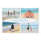 Aangepast uw fotocollage en tekstkussen Hoesje Kussensloop (Achterkant)