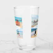 Aangepast uw Fotocollage Glas Gift met Tekst (Rechts)