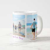 Aangepast uw fotocollage koffie Mok met tekst (Voorkant rechts)