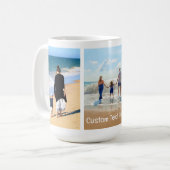 Aangepast uw fotocollage koffie Mok met tekst (Voorkant links)