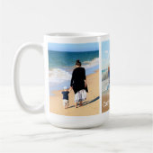 Aangepast uw fotocollage koffie Mok met tekst (Links)